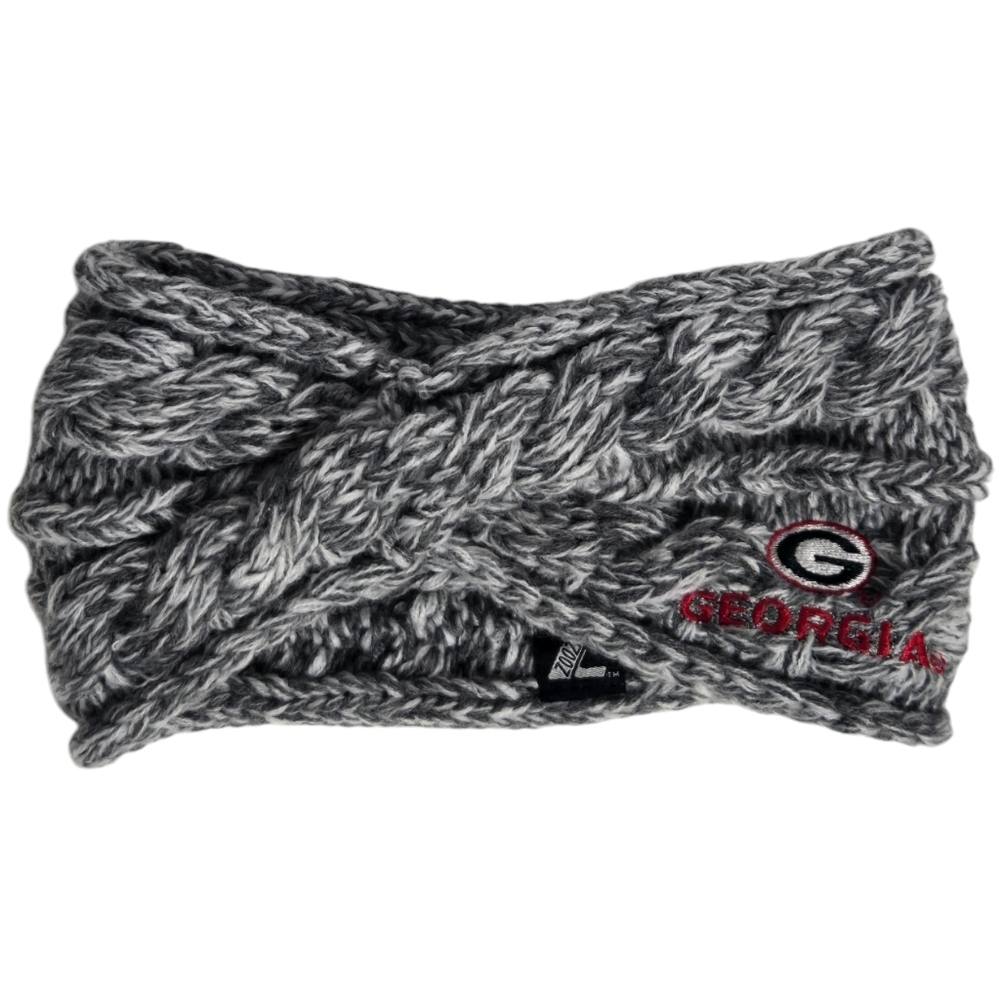 Gray Cable Knit Headband